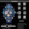 BOAMIGO Luxury Brand Men Sports Watch Leather Strap Digital Quartz Clock Waterproof Watch Relogio Masculino - Image 7