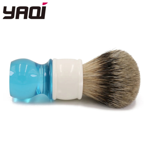 Yaqi 24mm Aqua Highmountain Silvertip Badger Hair Shaving Brush for Mens - Image 3