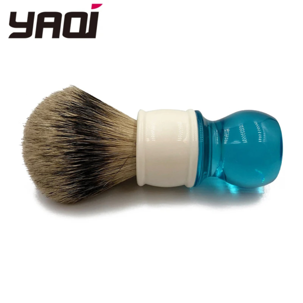 Yaqi 24mm Aqua Highmountain Silvertip Badger Hair Shaving Brush for Mens - Image 4