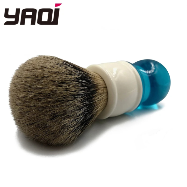 Yaqi 24mm Aqua Highmountain Silvertip Badger Hair Shaving Brush for Mens - Image 5