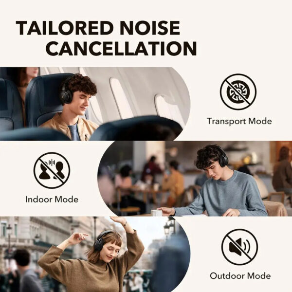 Anker Soundcore Life Q30 Hybrid Active Noise Cancelling wireless bluetooth Headphones with Multiple Modes, Hi-Res Sound, 40H - Image 2