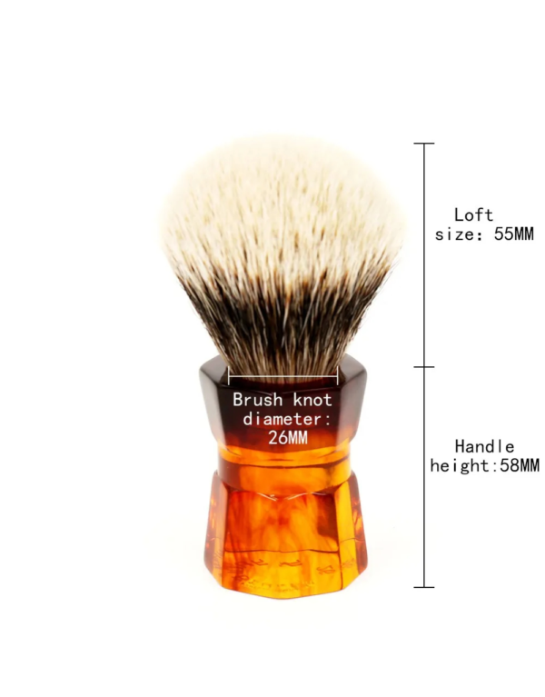 Yaqi 26mm Moka Express Two Band Badger Hair Men's Beard Shaving Brush - Image 3