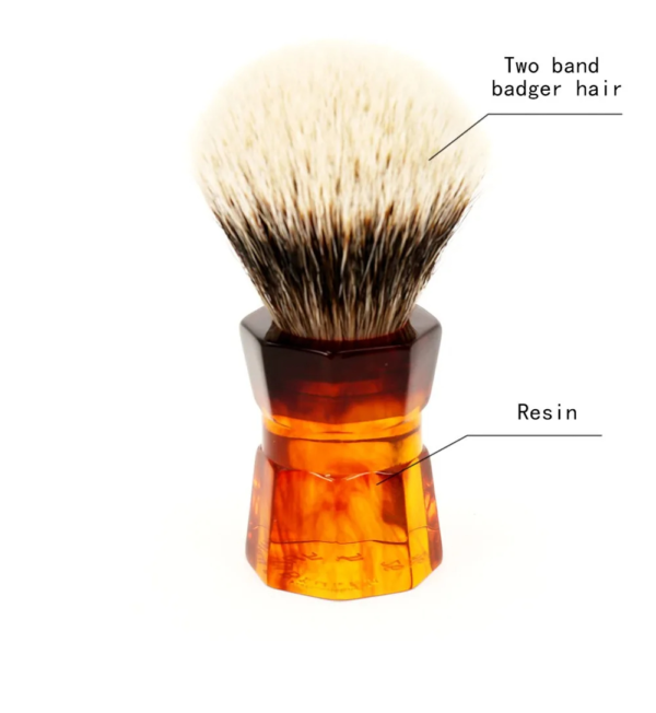 Yaqi 26mm Moka Express Two Band Badger Hair Men's Beard Shaving Brush - Image 2