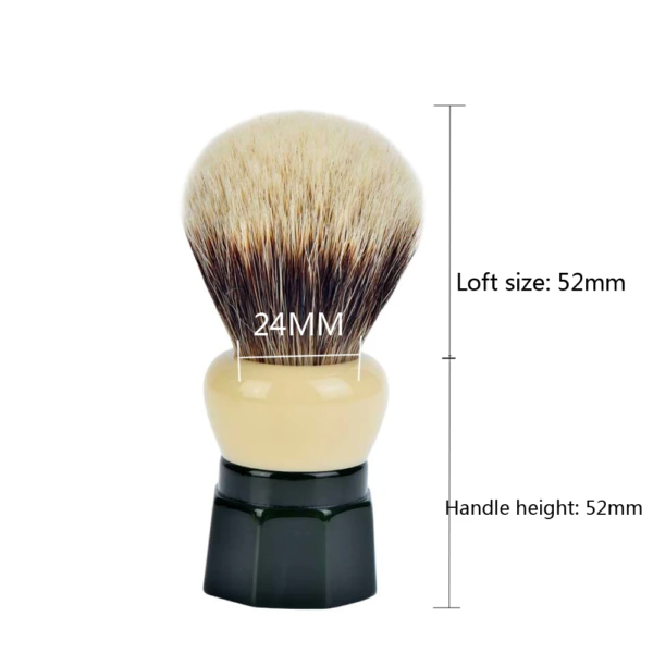 YAQI 24MM Green Obsidian Two Band Badger Hair Men Wet Shaving Brush - Image 6