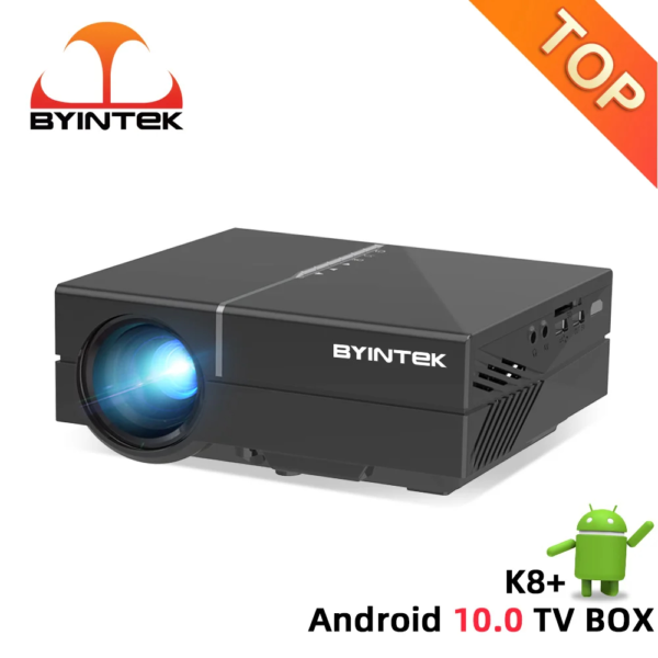 BYINTEK K8 HD 1280*720P LCD 1080P Home Theater Portable LED Video Mini Projector(Optional Android 10 ) for Phone 3D 4K