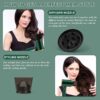 Professional Hair Dryer - Professional Ionic Stylish Hair Dryer with Over Heat Protection Nozzles,Powerful Hair Blower Dryer - Image 10