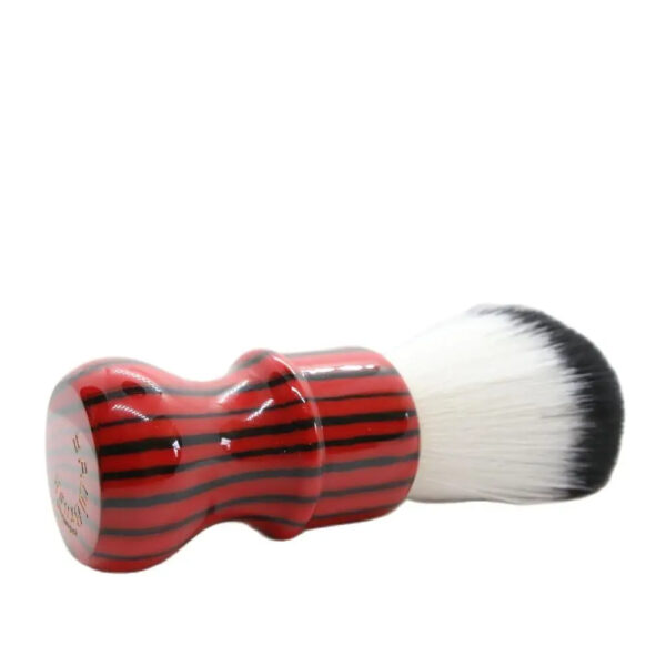 Yaqi Evil Zebra 26mm Knot Black and Red Handle Synthetic Hair Mens Shaving Brush - Image 3