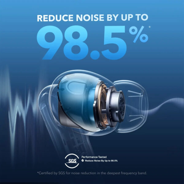 soundcore by Anker Liberty 4 NC Wireless Noise Cancelling Earbuds 98.5% Noise Reduction Adaptive Noise Cancelling - Image 6