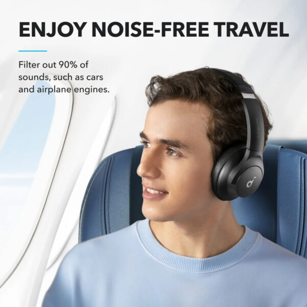 soundcore by Anker Q20i Hybrid Active Noise Cancelling Headphones Wireless Over-Ear Bluetooth 40H Long ANC Playtime - Image 4