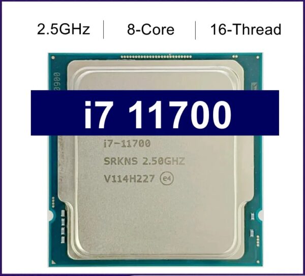 NEW Core i7 11700 2.5GHz Eight-Core 16-Thread CPU Processor L3=16MB 65W LGA 1200 Sealed but without cooler