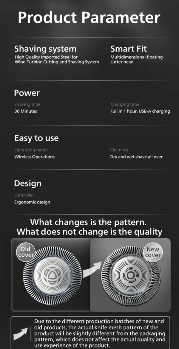 PHILIPS S1113 USB Interface Men's Recommended Fashionable Portable Full-body Water Wash New 1 Series Upgrade Electric Shaver - Image 17