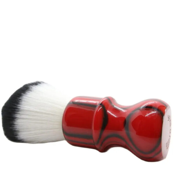 Yaqi Evil Zebra 26mm Knot Black and Red Handle Synthetic Hair Mens Shaving Brush - Image 2