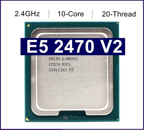 Used Xeon E5 2470v2 E5 2470 v2 2.4GHz Ten-Core Twenty-Thread CPU Processor 25M 95W LGA 1356