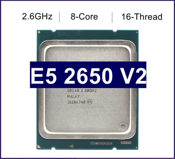 Used Xeon E5 2650 V2 LGA 2011 CPU Processor 8 CORE 2.6GHz 20M 95W SR1A8 E5 2650V2 support X79 motherboard