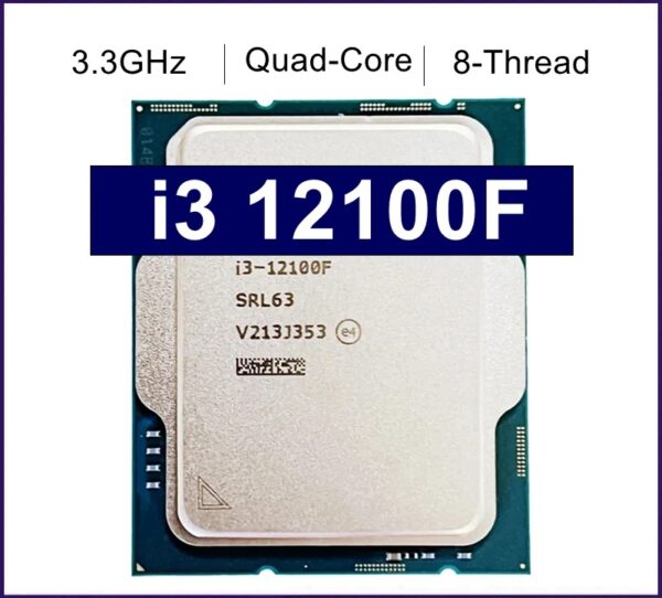 NEW Core i3-12100F i3 12100F 3.3GHz Quad-Core 8-Thread CPU Processor L3=12M 58W LGA 1700 but no fan