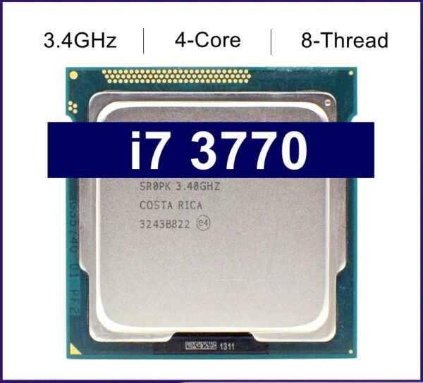 Used Core i7 3770 3.4GHz 8M 5.0GT/s LGA 1155 SR0PK CPU Desktop Processor B75 motherboard