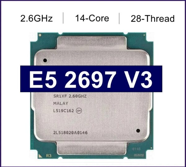 Used Xeon E5 2697V3 2697 V3 processor 14-core 2.60GHZ 35MB 22nm LGA 2011-3 TDP 145W CPU