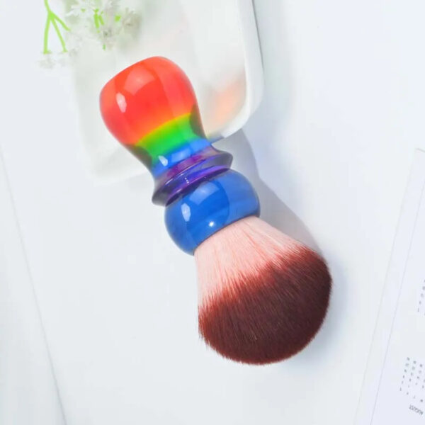 Yaqi 26mm Rainbow Handle Red Tip Synthetic Hair Shaving Brush for Mens Wet Shave - Image 14