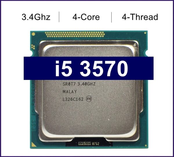 Used core i5 3570 Processor Quad Core 3.4Ghz L3=6M 77W Socket LGA 1155 Desktop CPU