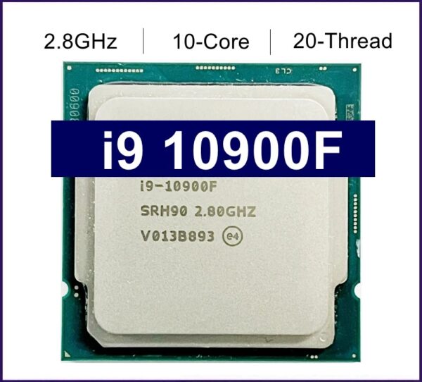 Used Core i9 10900F 2.8GHz Ten-Core Twenty-Thread CPU Processor 20M 65W LGA 1200 without Cooler