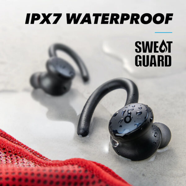 Anker Soundcore Sport X10 Bluetooth 5.2 Headphones Sports Rotating Ear Hooks Deep Bass IPX7 Waterproof Sweatproof Sport Earbuds - Image 4