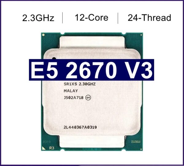 Used Xeon E5 2670 V3 CPU E5-2670V3 SR1XS 2.30GHz 30M 12-CORES LGA 2011-3 processor