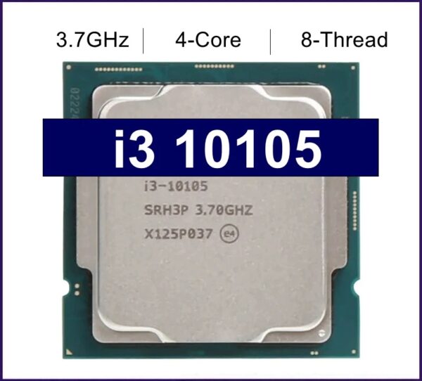 NEW Core i3 10105 3.7GHz 4-core 8-thread CPU Processor L2 = 1M L3 = 6M 65W LGA 1200 no fan