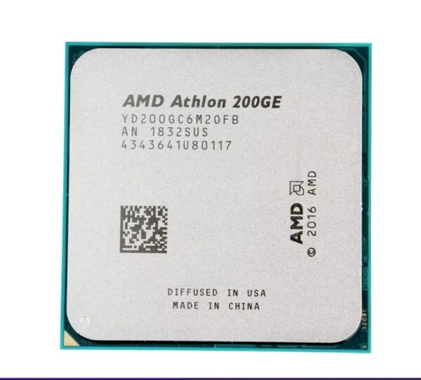 Used Athlon X2 200GE 3.2GHz Dual-Core Quad-Thread CPU Processor Socket AM4 B550M B550 Motherboard