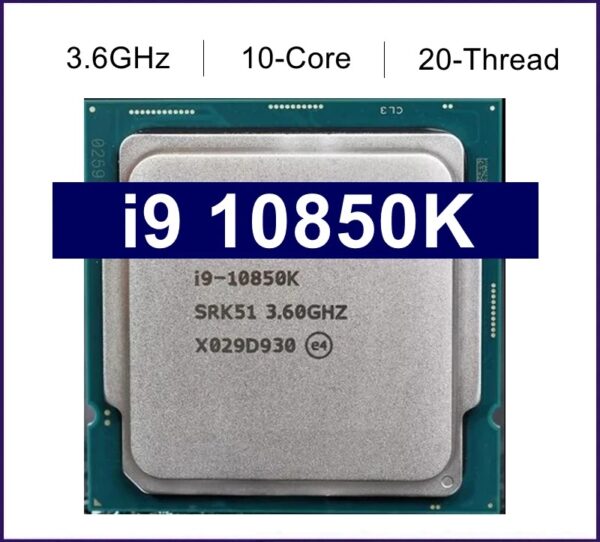 USED Core i9 10850K 3.6GHz 10-Core 20-Thread CPU Processor L3=20MB 125W LGA 1200