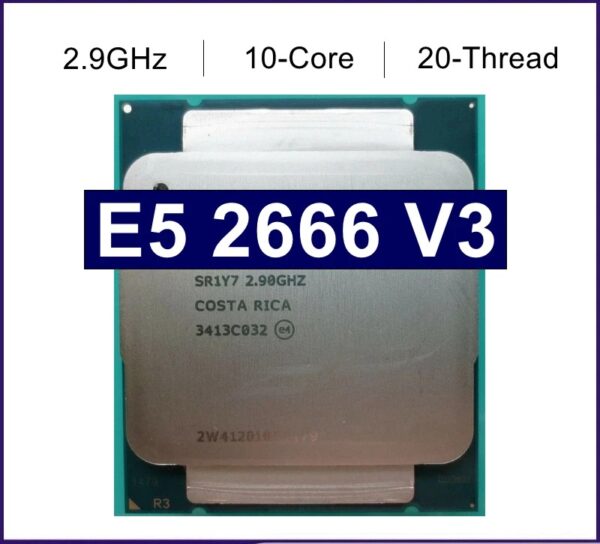 Used Xeon E5 2666 V3 Processor SR1Y7 2.9Ghz 10 Core 135W Socket LGA 2011-3 CPU 2666V3