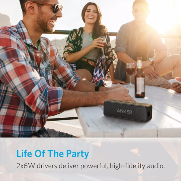 Anker Soundcore 2 Portable Wireless Bluetooth Speaker Better Bass 24-Hour Playtime 66ft Bluetooth Range IPX7 Water Resistance - Image 3