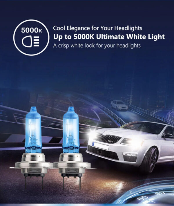 Philips H1 H4 H7 H8 H11 HB2 HB3 HB4 9003 9005 9006 12V Diamond Vision 5000K Super White Halogen Bulbs Auto Headlight Fog Lamp - Image 3