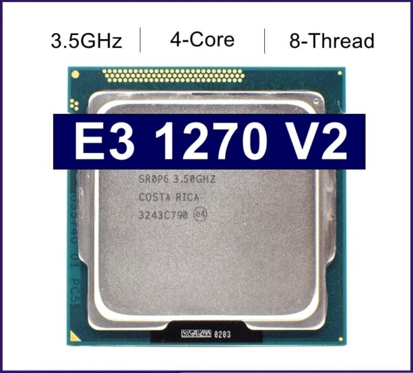 Used Xeon E3 1270 V2 1270V2 Processor 3.5GHz LGA 1155 8MB Quad Core CPU SR0P6