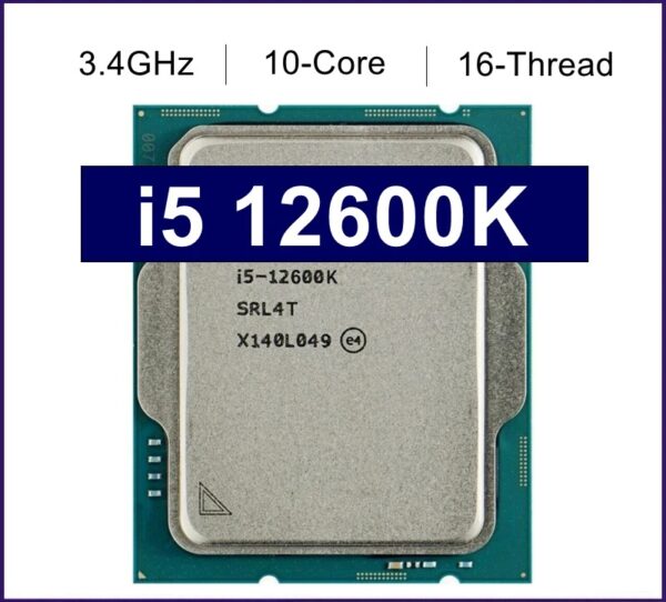 NEW Core i5-12600K i5 12600K 3.4GHz Ten-Core Sixteen-Thread CPU Processor L3=20M 125W LGA 1700 but no fan