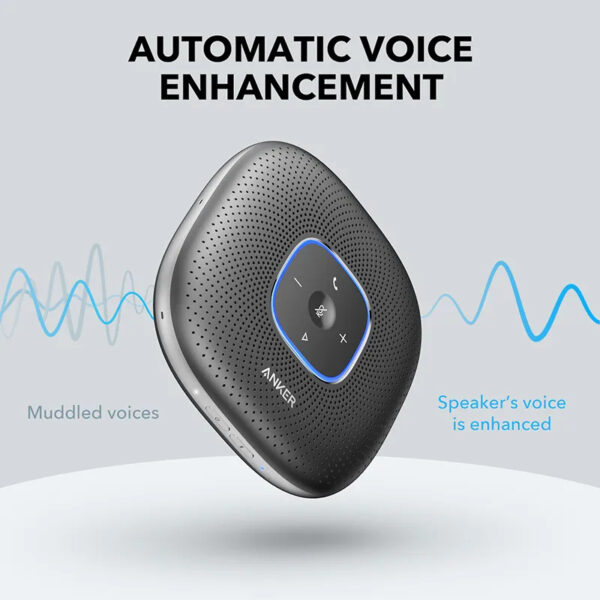 Anker PowerConf Bluetooth Speakerphone conference speaker with 6 Microphones, Enhanced Voice Pickup, 24H Call Time - Image 2