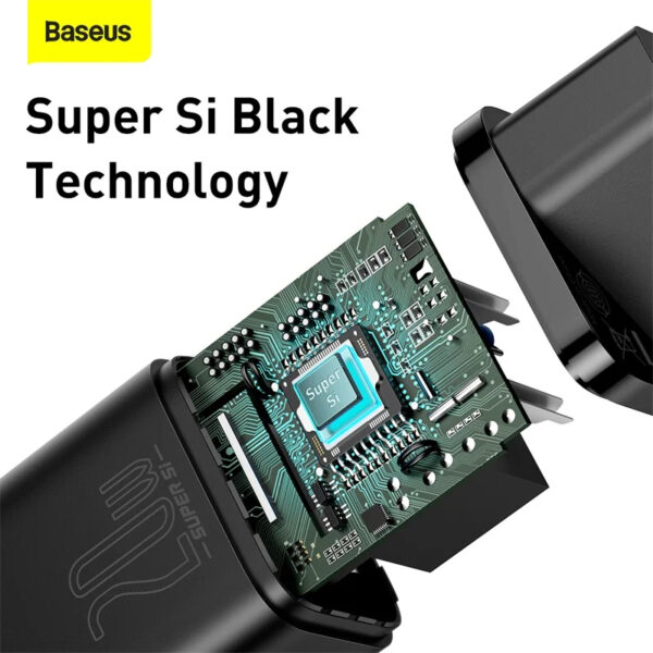 Baseus Super Si USB C Charger 20W For iPhone 14 Pro Max Support Type C PD Fast Charging - Image 5