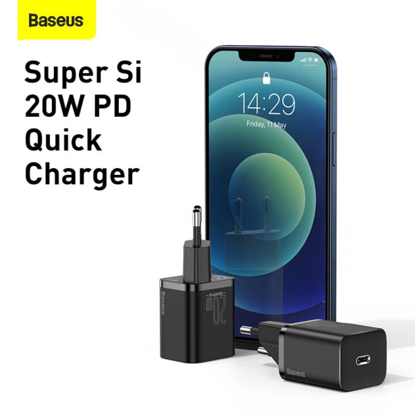 Baseus Super Si USB C Charger 20W For iPhone 14 Pro Max Support Type C PD Fast Charging - Image 6