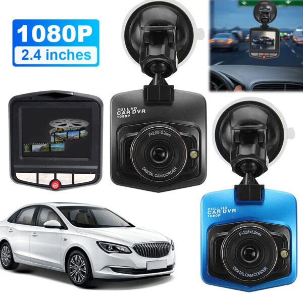 Car DVR Suction Cup HD 1080P Vehicle Video Recorder Night Vision Loop Recording 2.4 Inch LCD Screen Motion Detection G-Sensor - Image 7