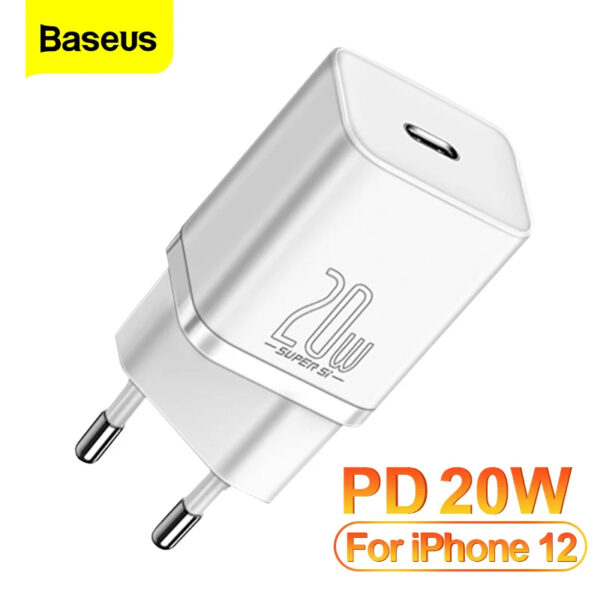 Baseus Super Si USB C Charger 20W For iPhone 14 Pro Max Support Type C PD Fast Charging